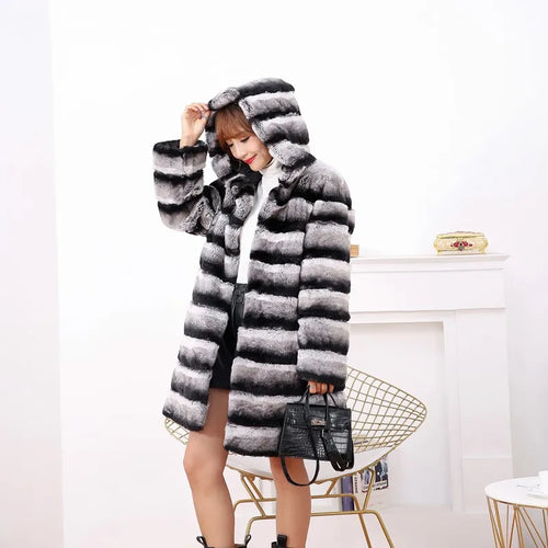 2025 Rabbit Fur Coat Rabbit Fur Jacket Stand Collar Imported Rex Rabbit Coat Stripes Rex Rabbit Fur Coat High Quality Natural Fu