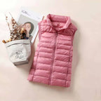 New 2026 Women Women Ultra Light down Vests Slim Sleeveless Jacket Portable Girl Lightweight Windproof Waistcoat