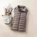 New 2026 Women Women Ultra Light down Vests Slim Sleeveless Jacket Portable Girl Lightweight Windproof Waistcoat